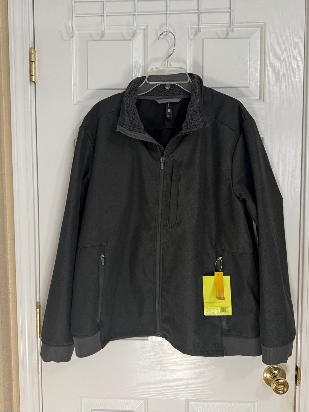 all in motion Black Lightweight Softshell Jacket with Sherpa Collar